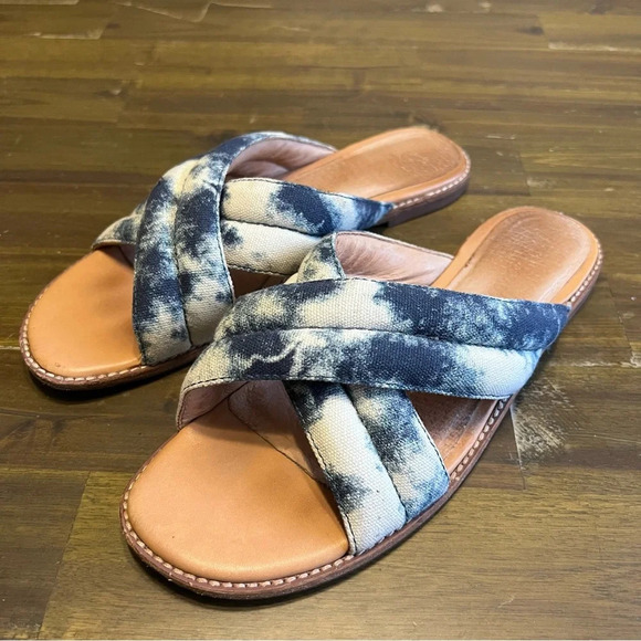 Madewell Puffy-Strap Sandals In Tie Dye Print Canvas - Picture 7 of 10